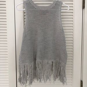 Michael Stars Fringe Knit Sweater